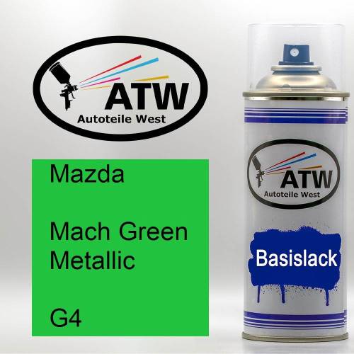 Mazda, Mach Green Metallic, G4: 400ml Sprühdose, von ATW Autoteile West.